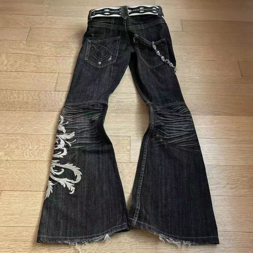 Unseen Echoes Gothic Flare Denim