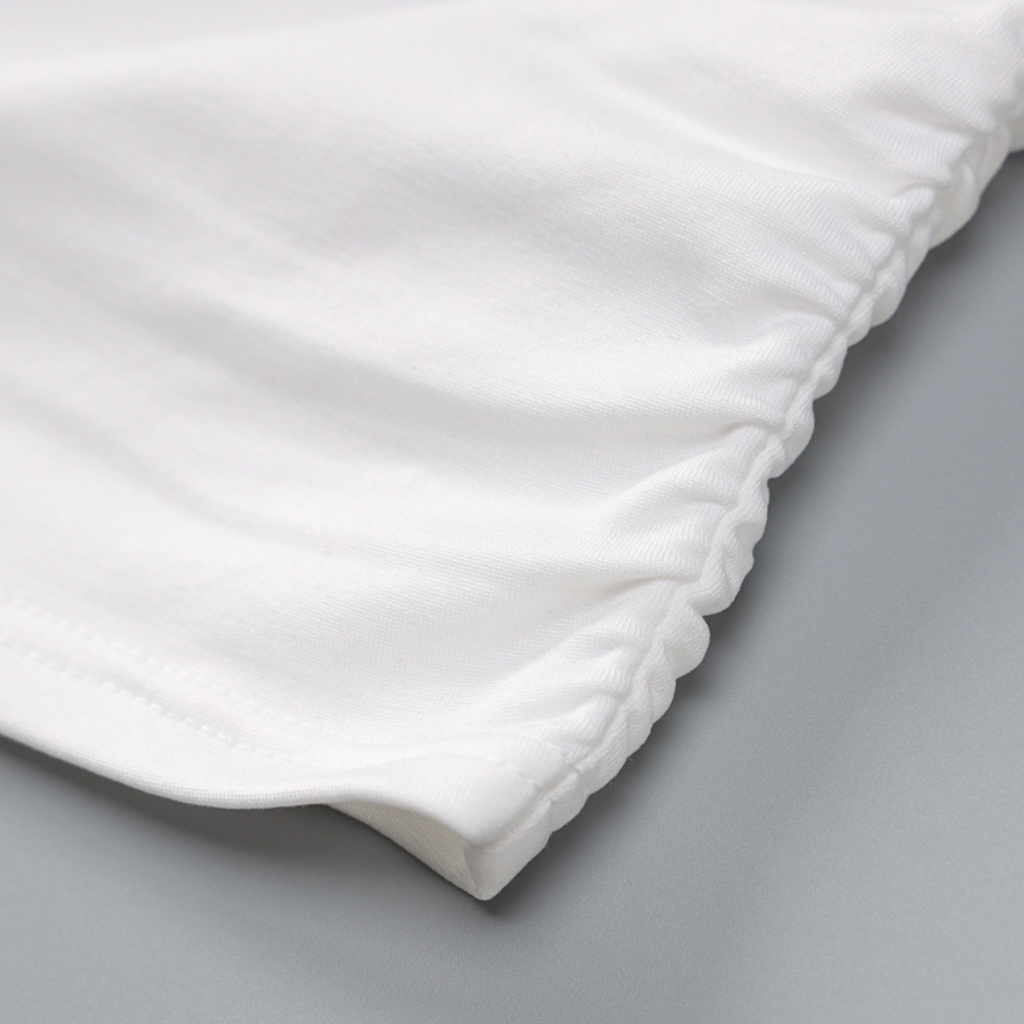 Women's White Pleated Slim Fit Dress