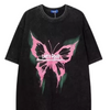 Street Philanthropist Butterfly Print Loose Men's and Women's T-Shirts