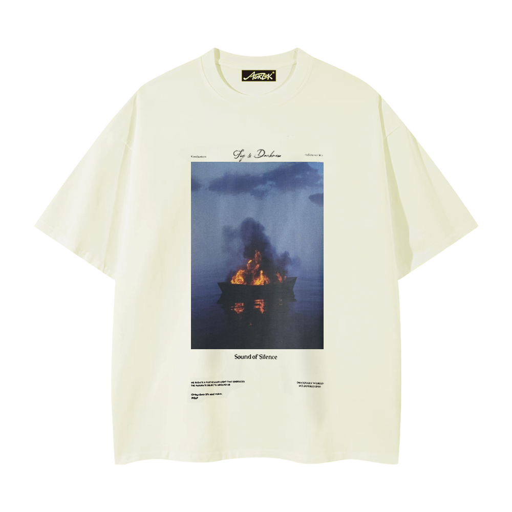 Pure Cotton 260G Flame Boat T-shirt