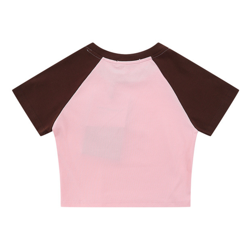 Women's Cute Rabbit Panel Cropped Top